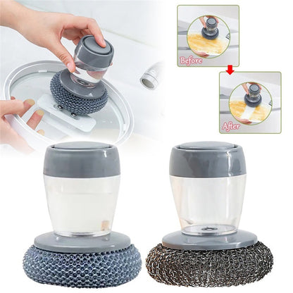 Soap Dispensing Palm Brush Cleaner