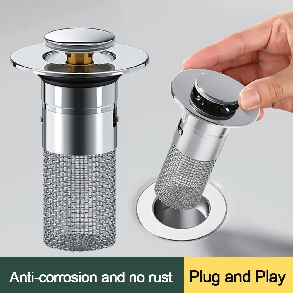 Stainless Steel Pop-Up Sink Drain Stopper (Odor-Proof)