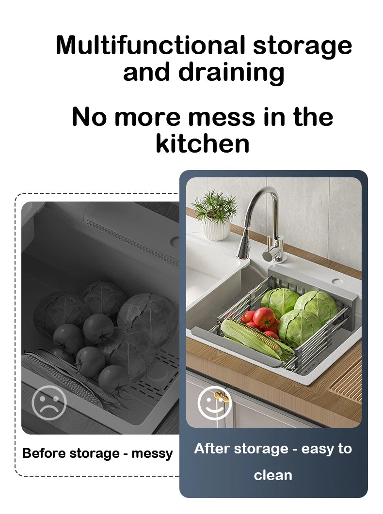 Expandable Kitchen Sink Drain Rack