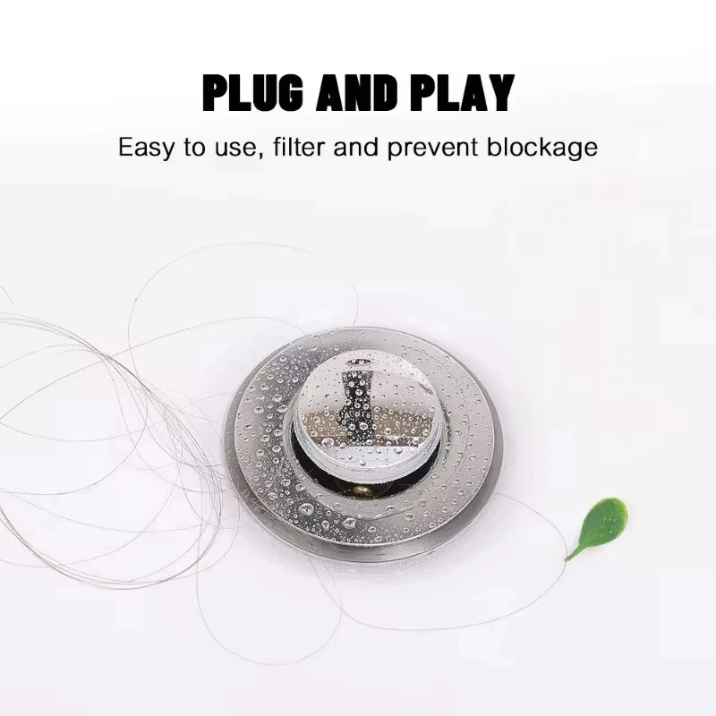 Stainless Steel Pop-Up Sink Drain Stopper (Odor-Proof)