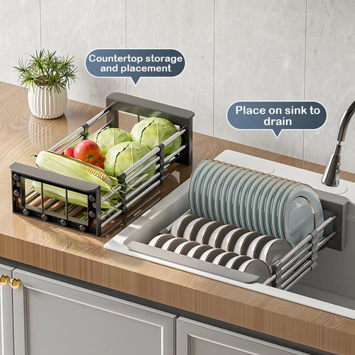 Expandable Kitchen Sink Drain Rack